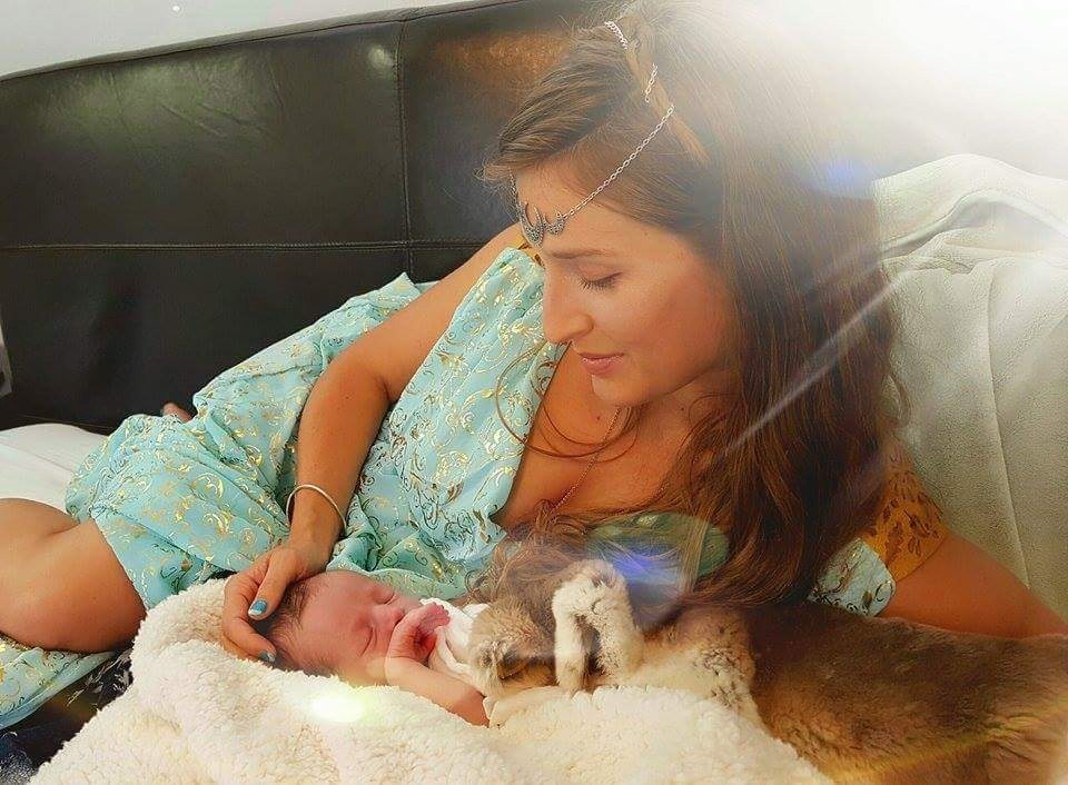Erica and newborn Elijah