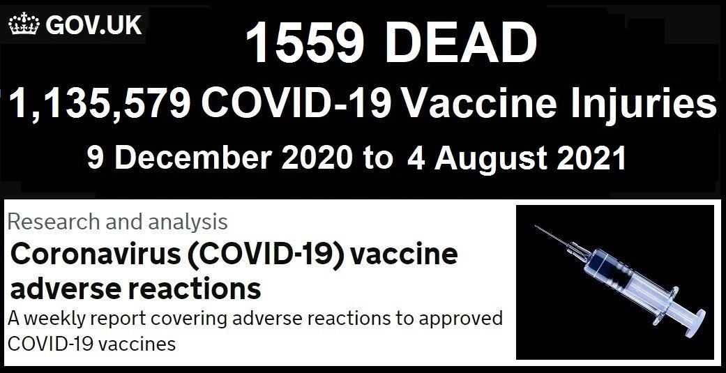 EUDRA Adverse Reaction Stats Though August 4th, 2021 UK-COVID-Vaccine-Adverse-Reactions-Report-8.13.21