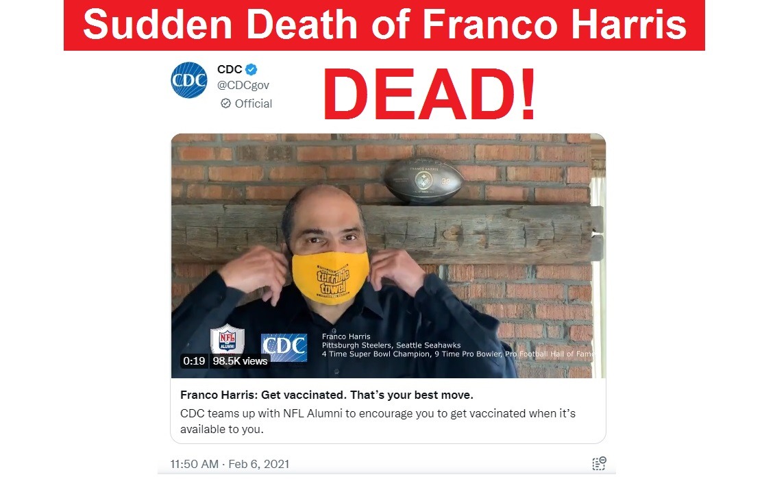 Dies Suddenly's - Franco Harris plus more Franco-Harris-CDC-Get-Vaccinated-2