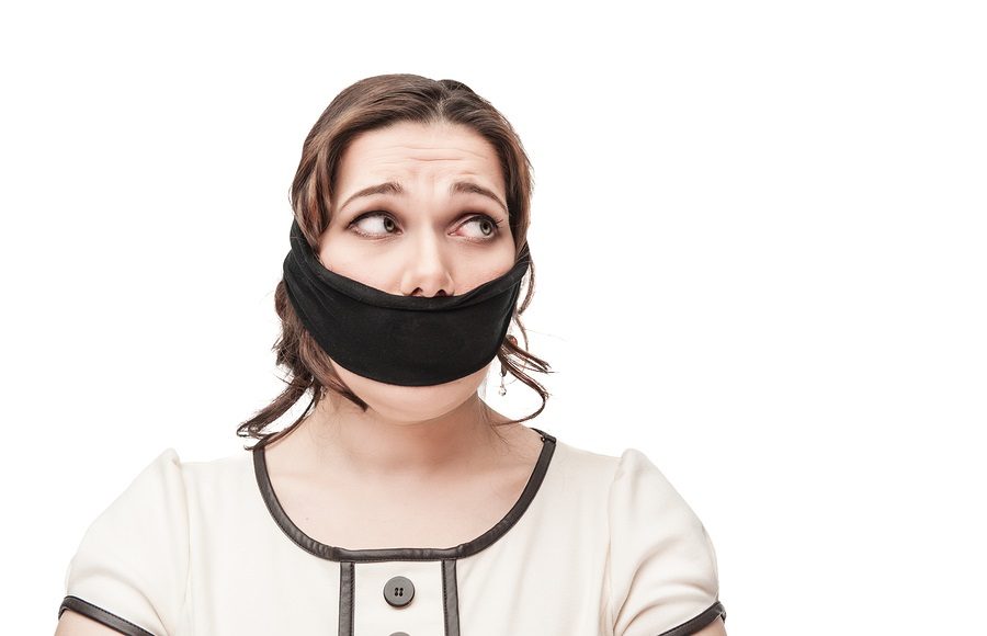 Plus Size Woman Gagged