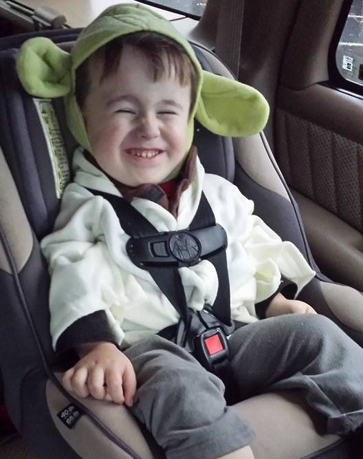 Alley son in car seat