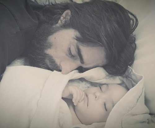 Leah dad and baby