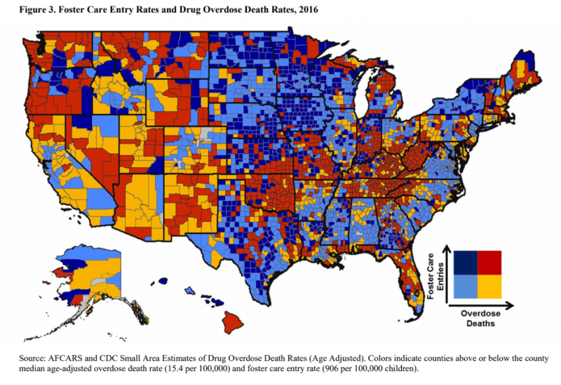 Foster Care Entry Rates and Drug Overdose Death Rates
